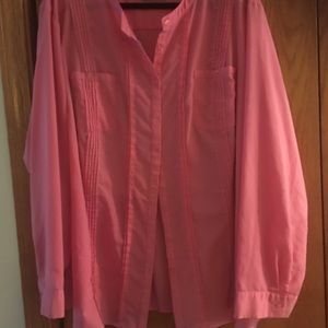 Kathy Che Sz 26/28 pink blouse